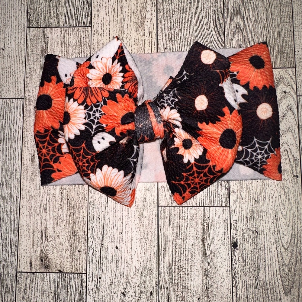 Halloween Floral Bow Headband